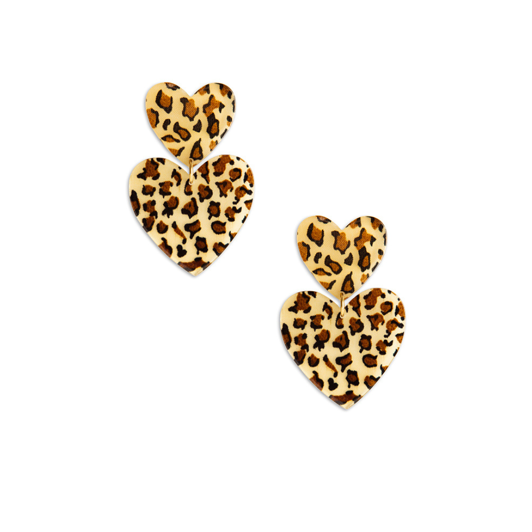 Double Leopard Hearts