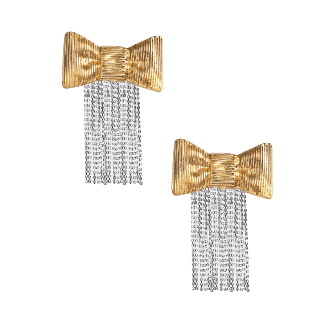 Rhinestone Bow Tassels