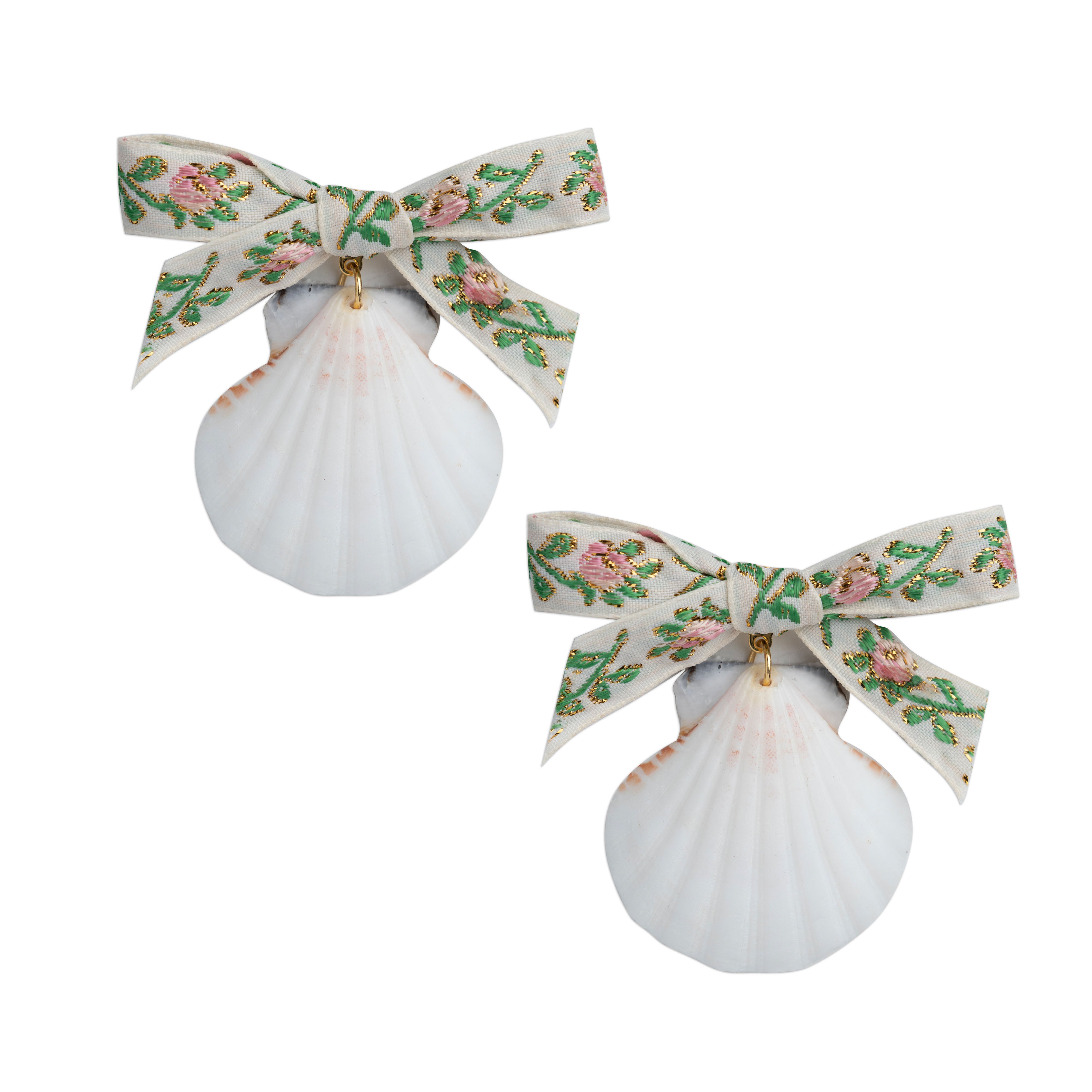 Vintage Bow Shell Drops
