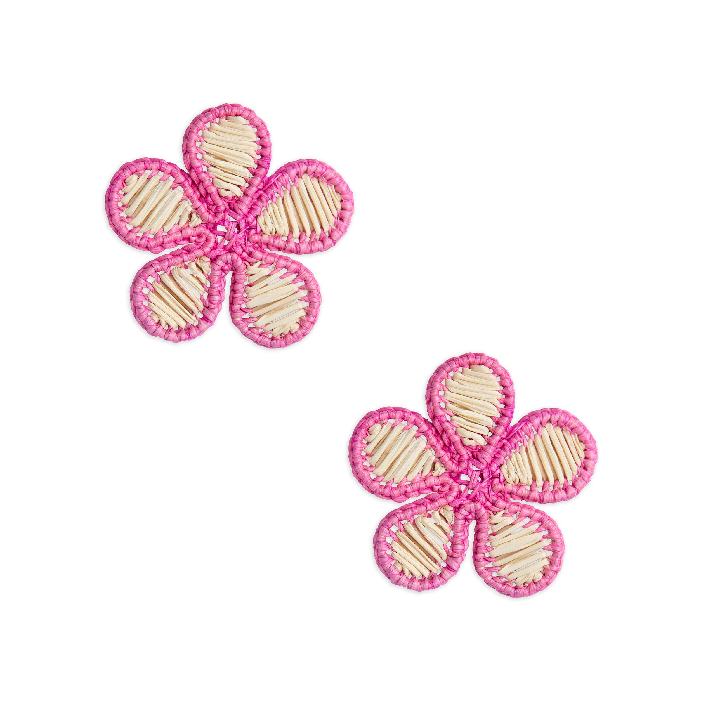 Pink Woven Rattan Flower